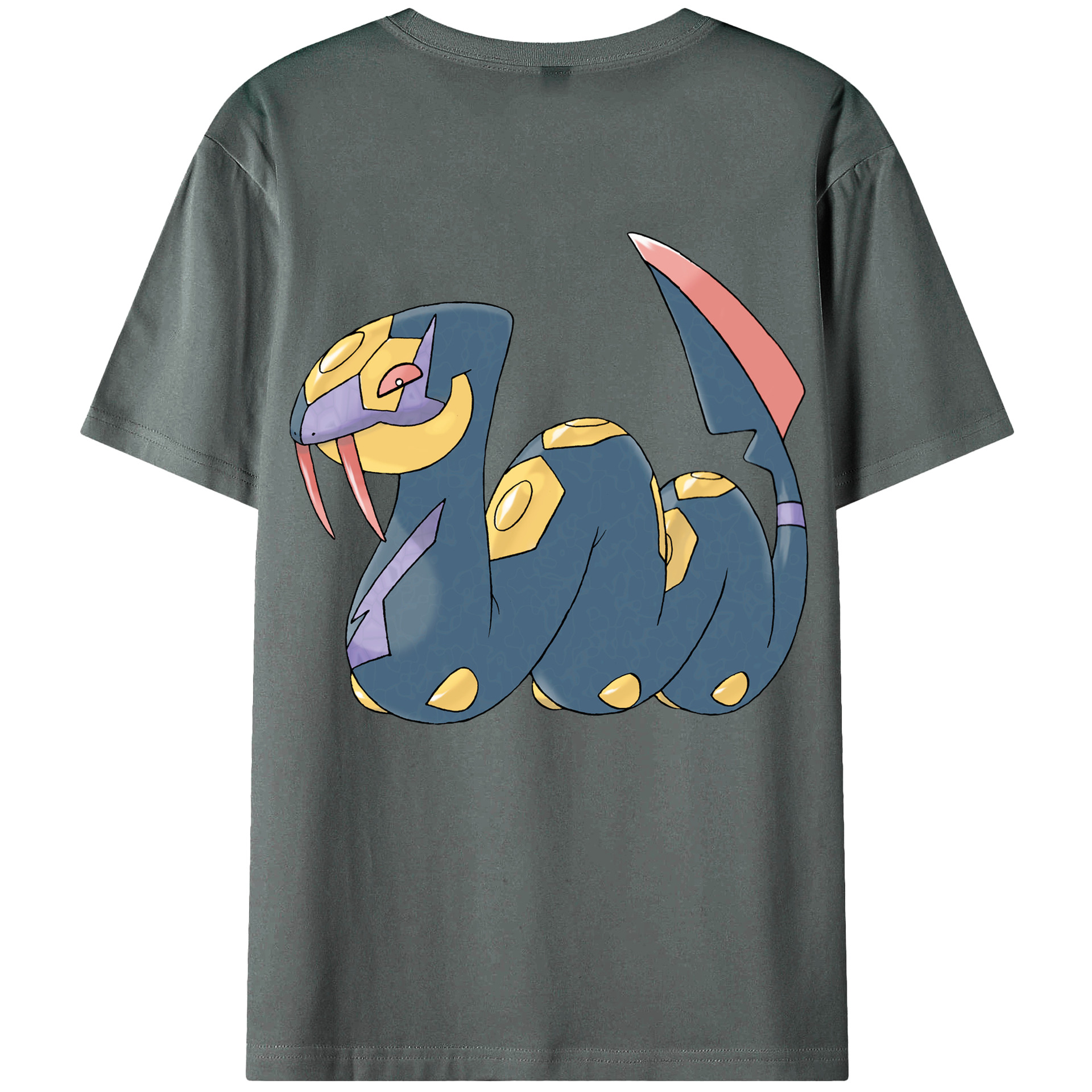 （画像用） ポケットモンスター Pokémon 綿100％ メンズ半袖Tシャツ（バックプリント） 通気性